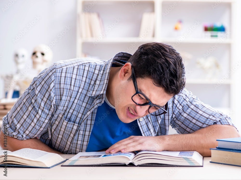 Medical student preparing for exams Medical student preparing for exams