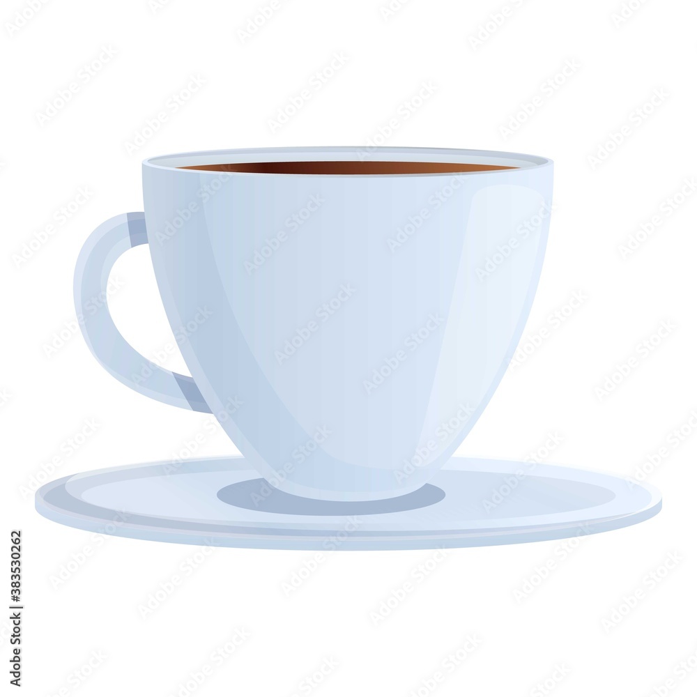 Liquid coffee cup icon. Cartoon of liquid coffee cup vector icon for web design isolated on white background Liquid coffee cup icon. Cartoon of liquid coffee cup vector icon for web design isolated on white background