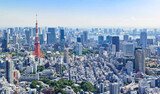 東京タワーと湾岸エリア
