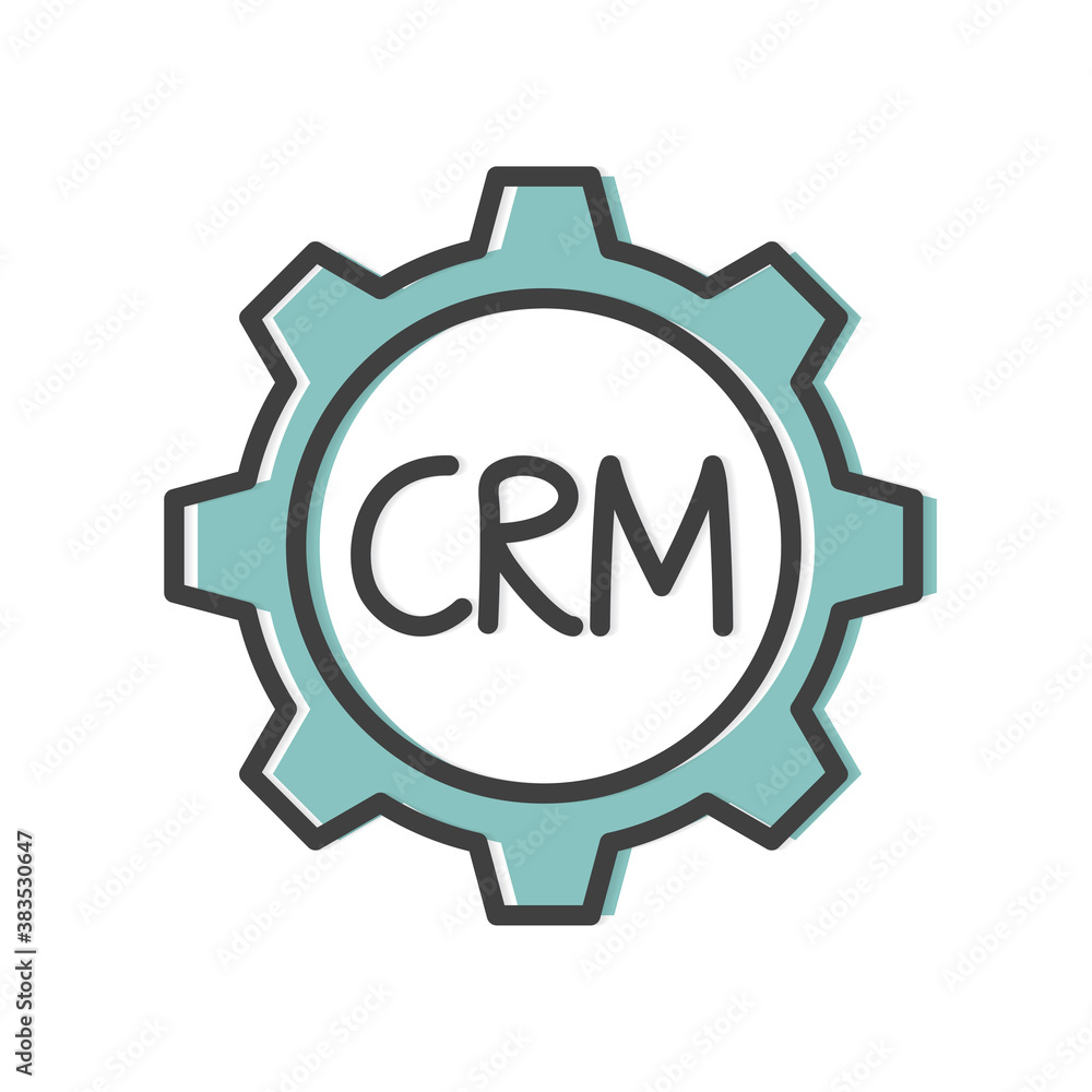 CRM (Customer Relationship Management) business concept - vector illustration