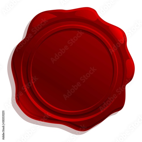 Postmark wax seal icon. Cartoon of postmark wax seal vector icon for web design isolated on white background