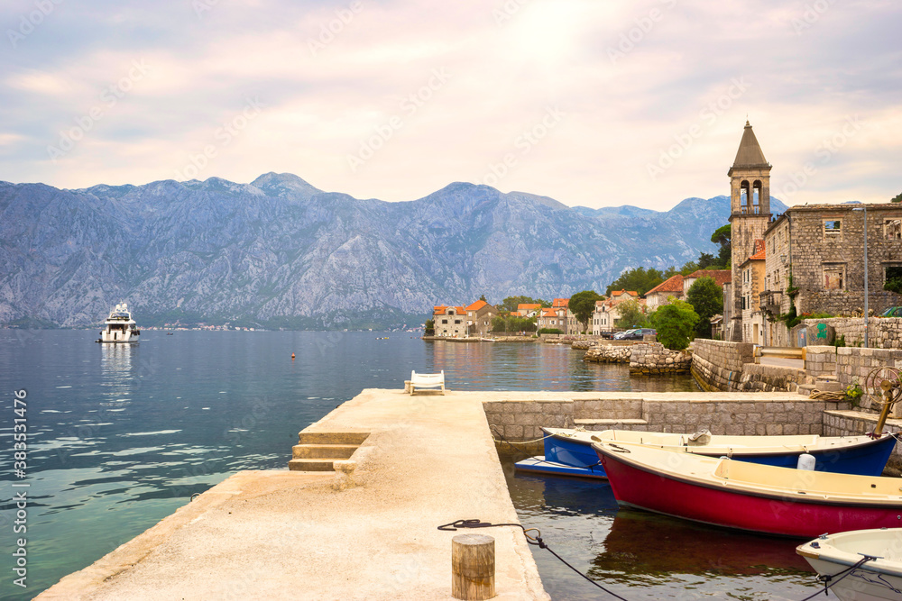 Picturesque Mediterranean village in the Bay of Kotor