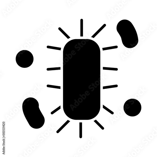 bacterias icon image, silhouette style