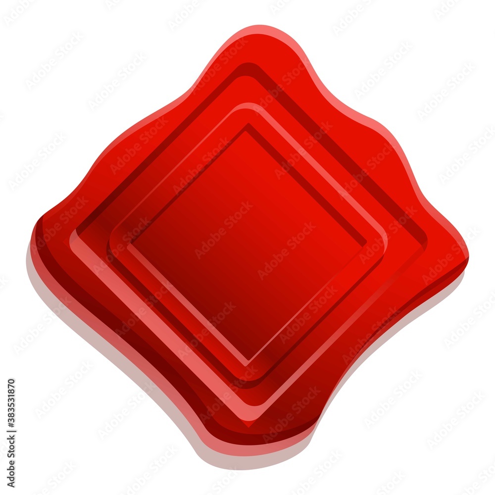 Grunge wax seal icon. Cartoon of grunge wax seal vector icon for web design isolated on white background Grunge wax seal icon. Cartoon of grunge wax seal vector icon for web design isolated on white background