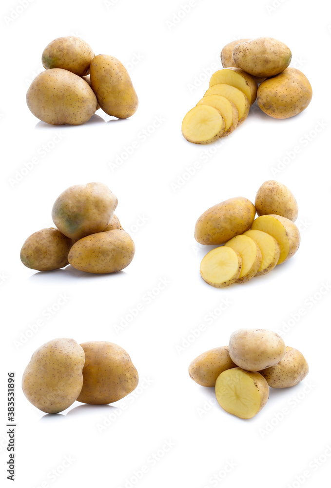 Obraz premium Potato isolated set