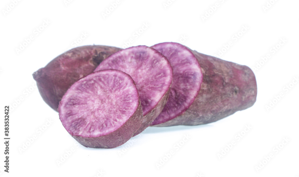 Fototapeta premium sweet potatoes isolated on white background
