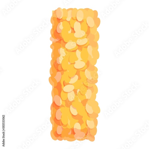 Power cereal bar icon. Cartoon of power cereal bar vector icon for web design isolated on white background