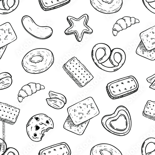 cookies or biscuit seamless pattern
