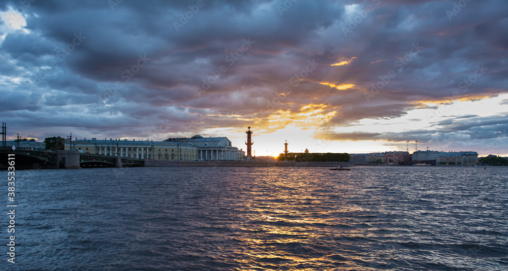 Spit of Vasilievsky Island in Saint Petersburg. Spit of Vasilievsky Island in Saint Petersburg.