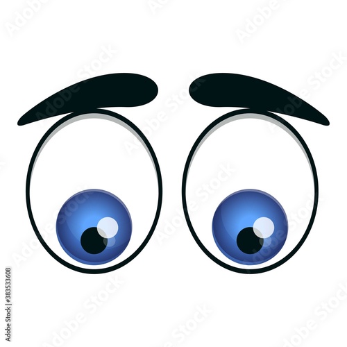 Looking eyes icon. Cartoon of looking eyes vector icon for web design isolated on white background