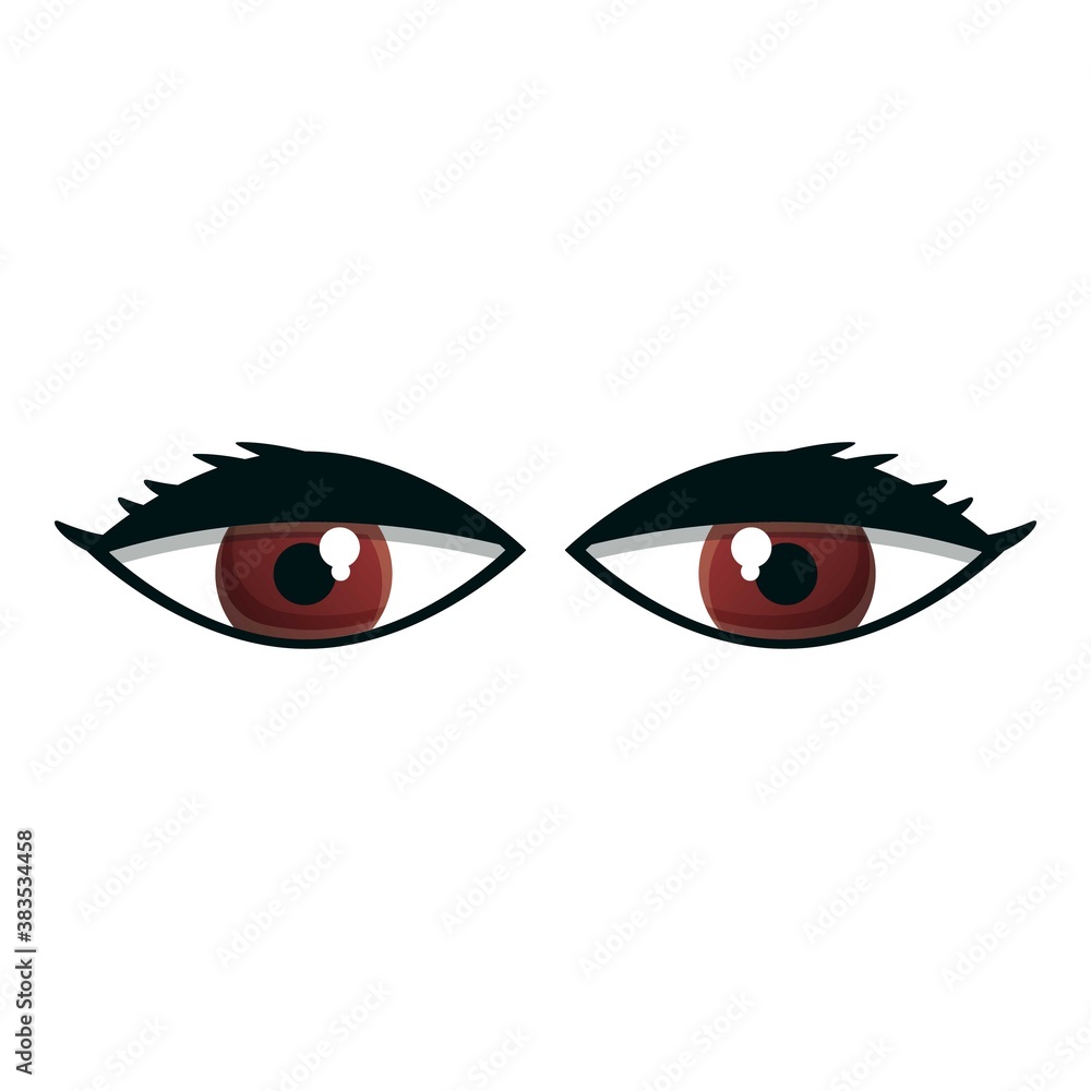 Makeup eyes icon. Cartoon of makeup eyes vector icon for web design isolated on white background