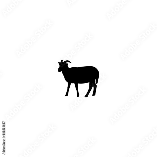 silhouette of a cow goat