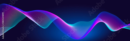 Music abstract background. Equalizer for music. Abstract digital wave of particles. Vector illustration