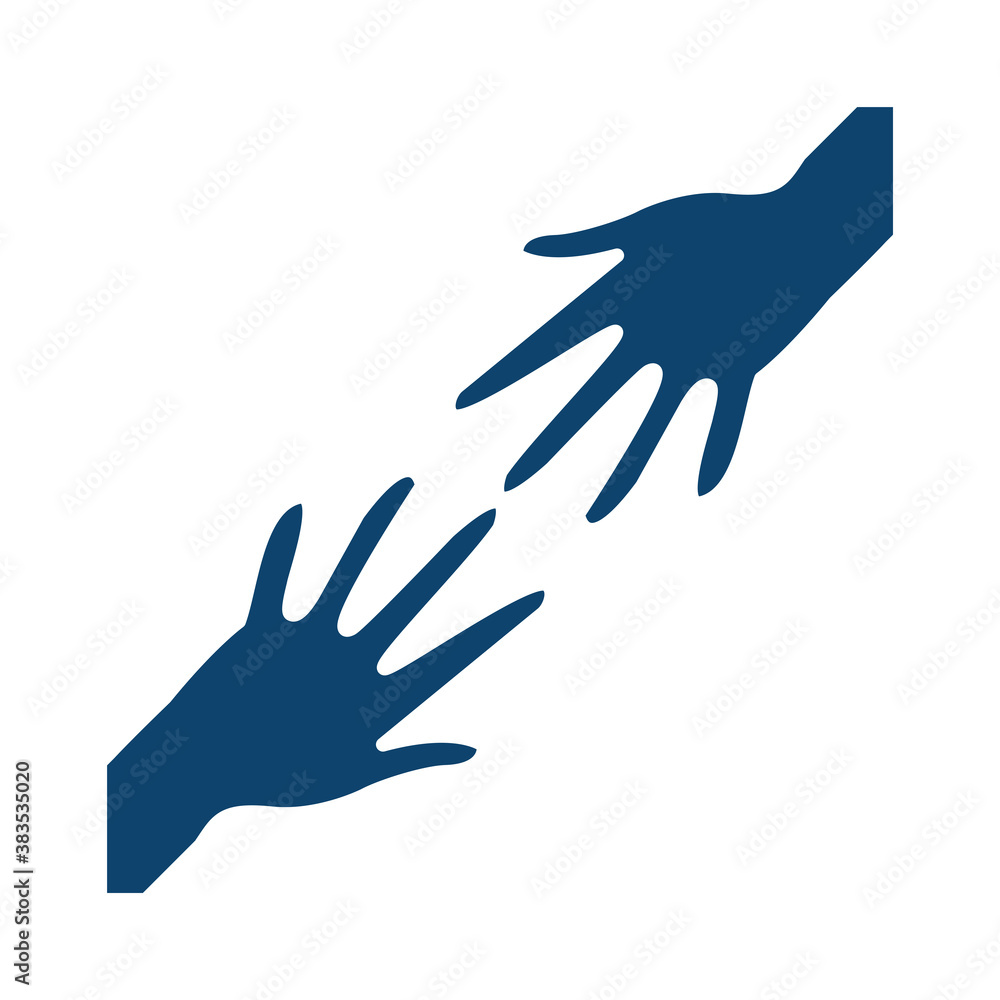 hands support gesture silhouette icon
