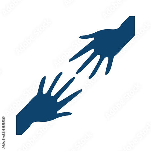hands support gesture silhouette icon