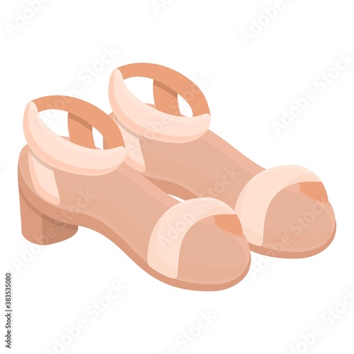 Opentoe sandals icon. Cartoon of opentoe sandals vector icon for web design isolated on white background