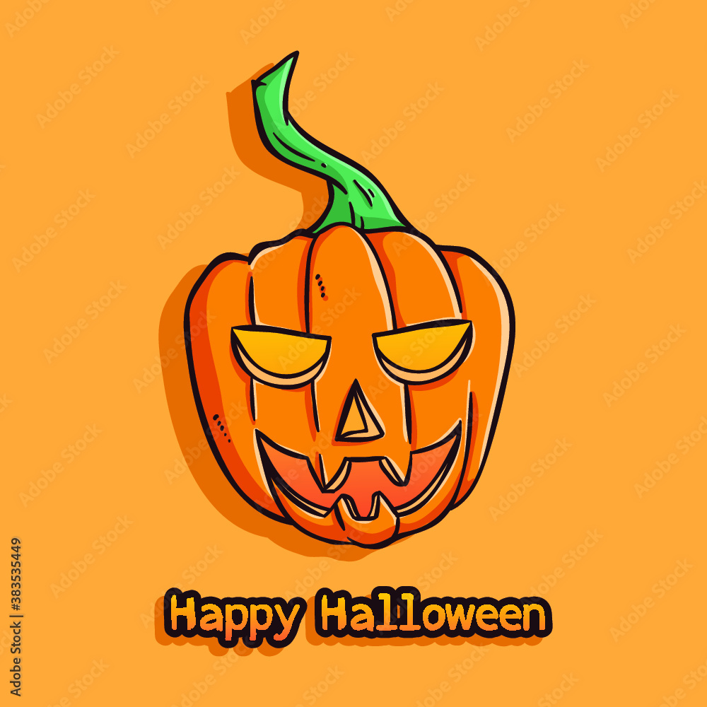 halloween pumpkin with doodle style halloween pumpkin with doodle style
