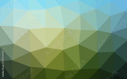 Dark Blue  Green vector polygonal template.