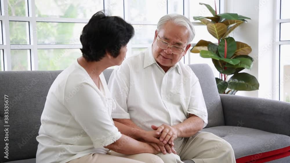 Couple Senior helping hands, care for the elderly concept. Couple Senior helping hands, care for the elderly concept.
