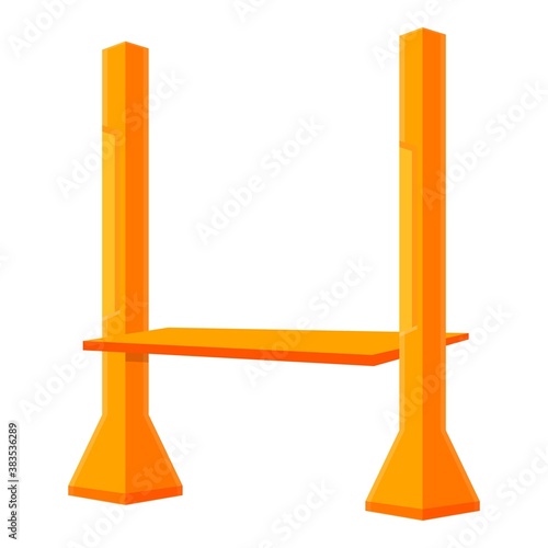 Garage car lift icon. Cartoon of garage car lift vector icon for web design isolated on white background