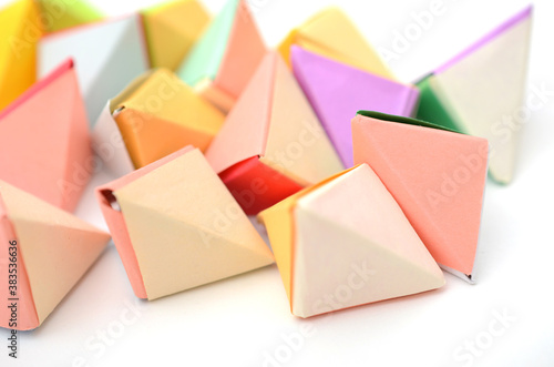 tetrahedron origami background photo