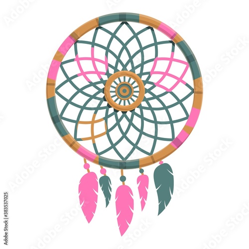 Shaman dream catcher icon. Cartoon of shaman dream catcher vector icon for web design isolated on white background