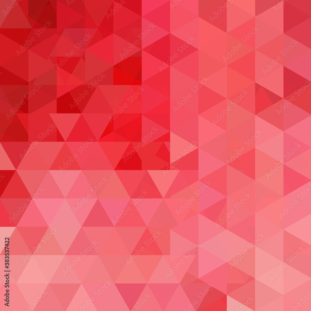 Abstract background consisting of red, pink triangles. Geometric design for business presentations or web template banner flyer. Vector illustration Abstract background consisting of red, pink triangles. Geometric design for business presentations or web template banner flyer. Vector illustration