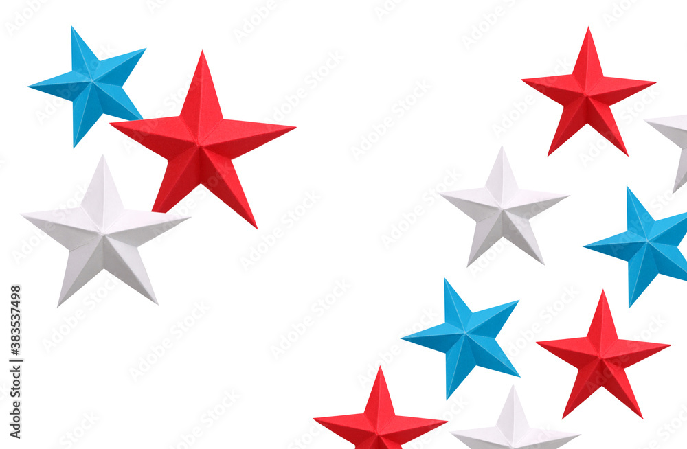 Decorated paper stars background Decorated paper stars background