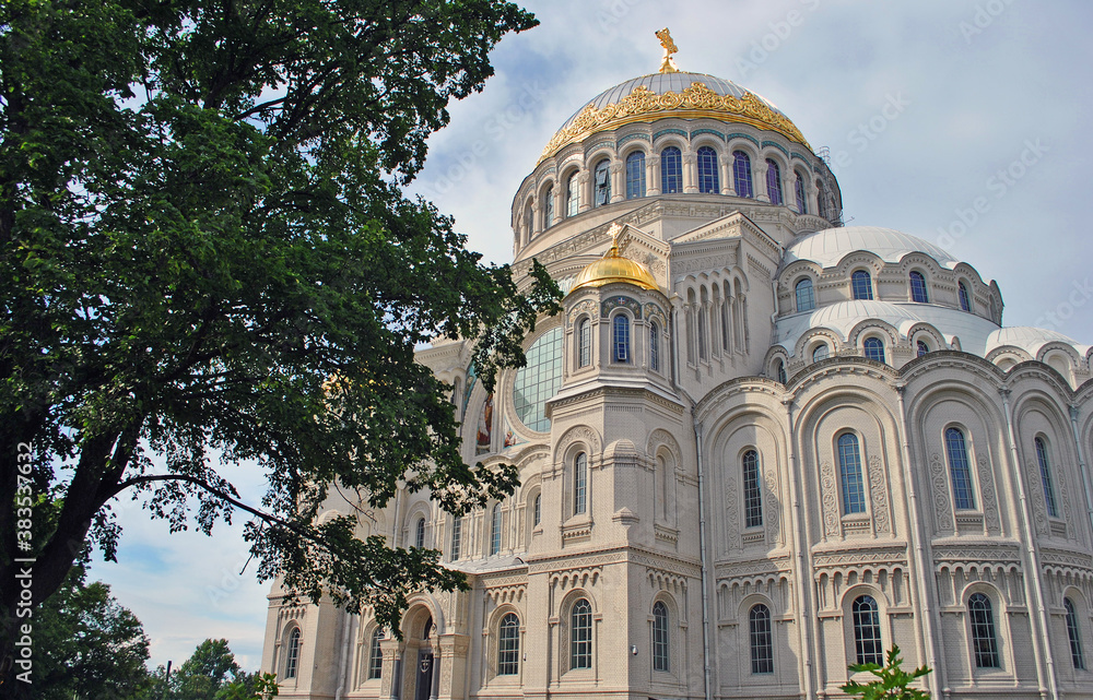 Kronstadt Naval Cathedral on a summer day