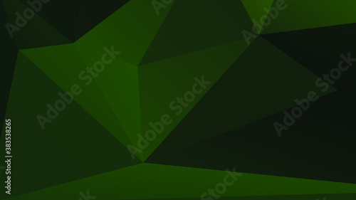 Abstract Green Color Polygon Background Design, Abstract Geometric Origami Style With Gradient. Presentation, Website, Backdrop, Cover, Banner, Pattern Template