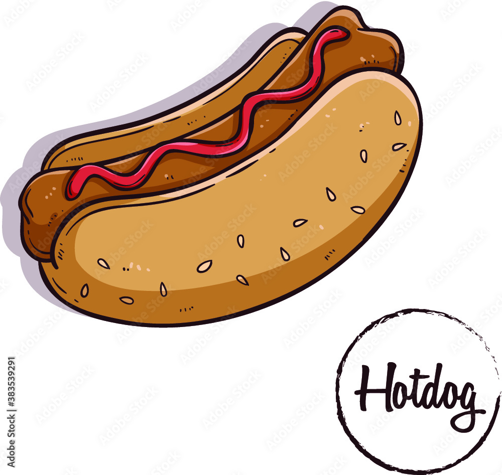 hot dog illustration hot dog illustration