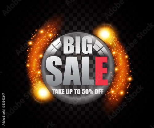 Black friday banners with photo in flat design Free Vector