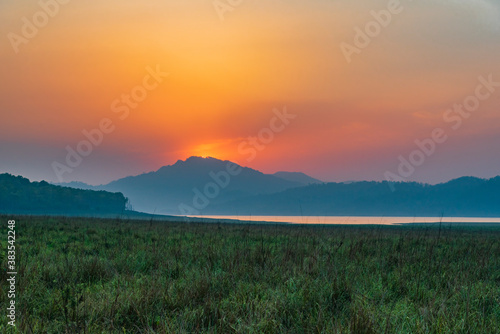 sunrise over the river