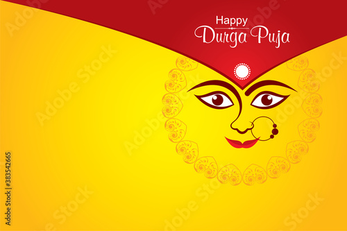 Navratri utsav greeting card which is celebrate in India