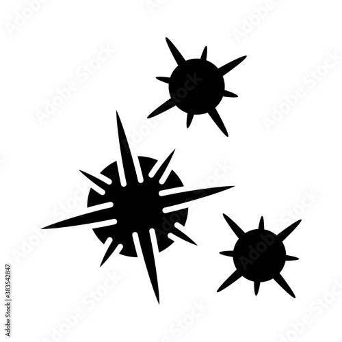 cancer cells icon, silhouette style
