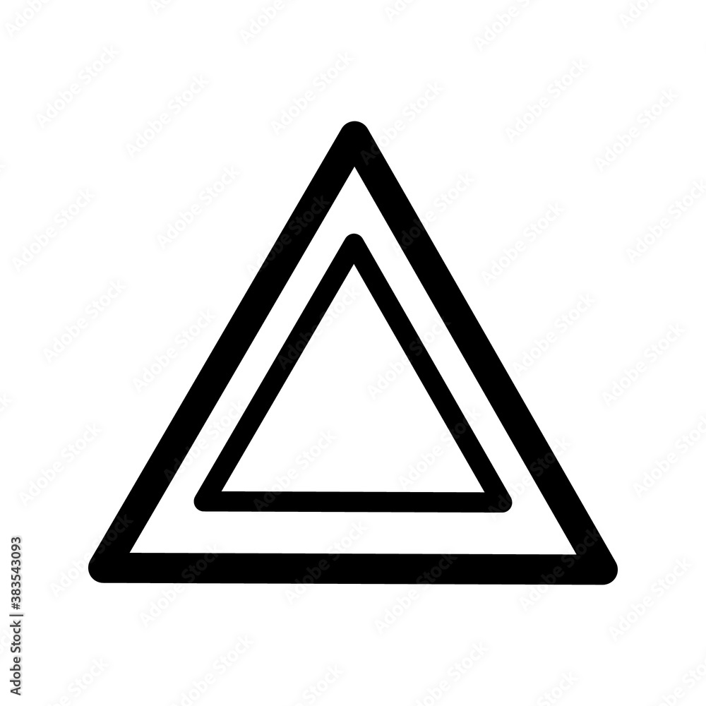 Triangle Icon Vector on white background Triangle Icon Vector on white background