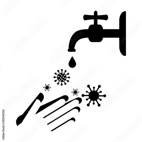 Rub the tips of your fingers 1 of 7 Steps To Wash Your Hands Properly,Corona virus 2019,the most transmission of virus or bacterai from hand touch concept