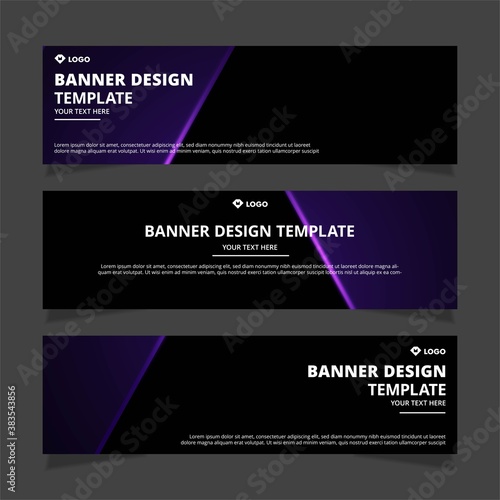 Set of modern abstract vector banners design. Template ready for use in web or print design.