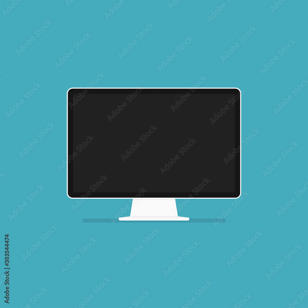 Computer display. Screen computer monitor.Monitor vector icon. Flat graphic design. Stock vector. Computer display. Screen computer monitor.Monitor vector icon. Flat graphic design. Stock vector.