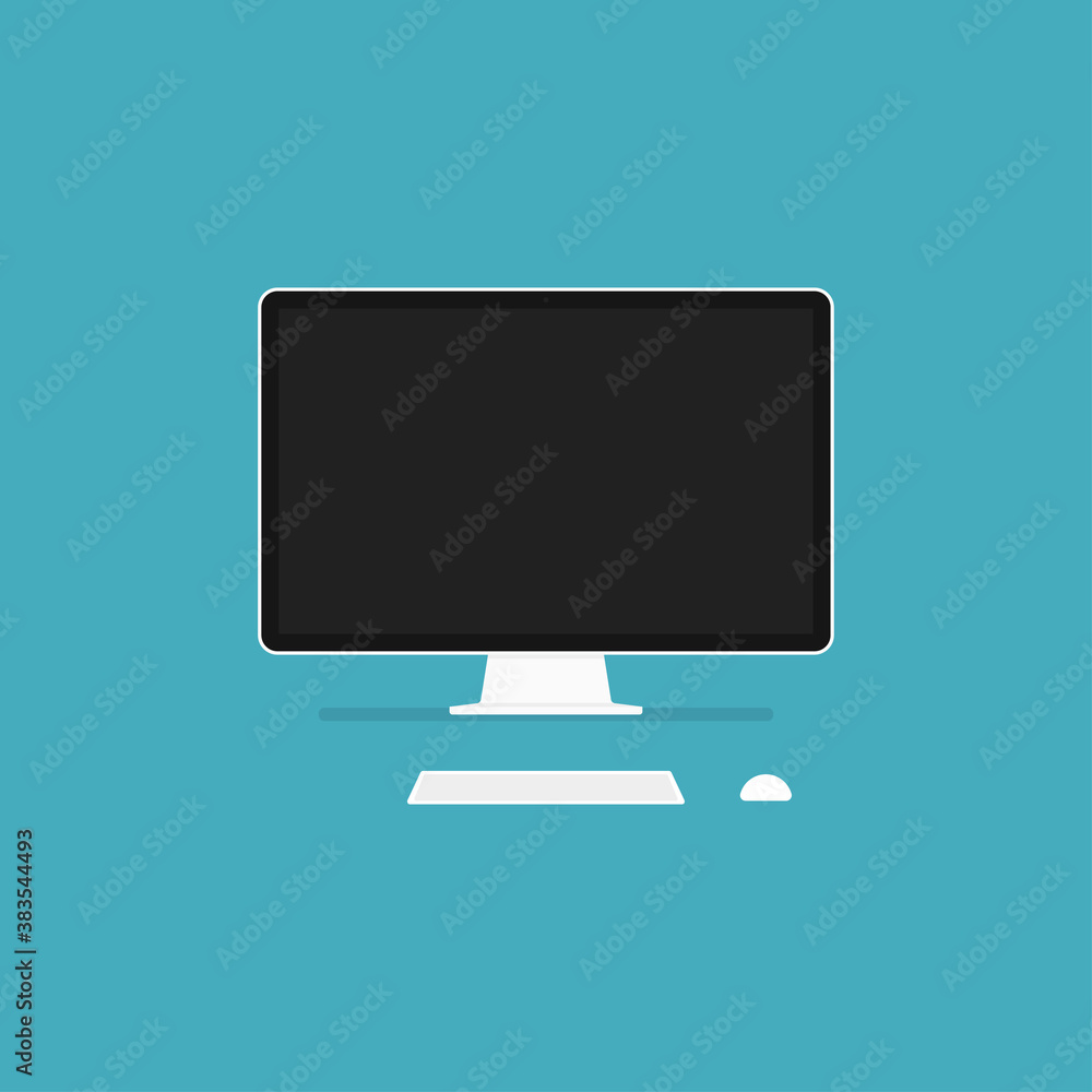 Computer display. Screen computer monitor.Monitor vector icon. Flat graphic design. Stock vector. Computer display. Screen computer monitor.Monitor vector icon. Flat graphic design. Stock vector.