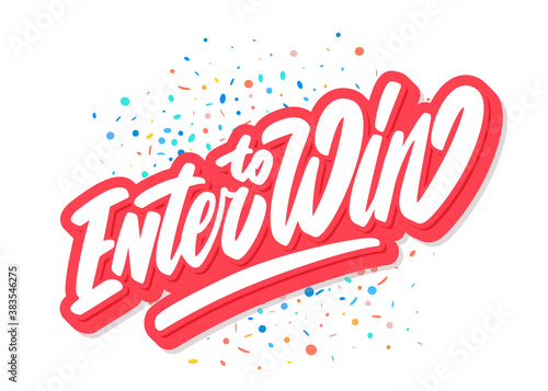 Enter to win. Vector banner.