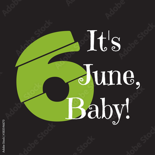 Funny phrase about the designation of the month of the year. Creative design on a dark background for printing on clothes and things. The effect of the slice on numbers and letters.