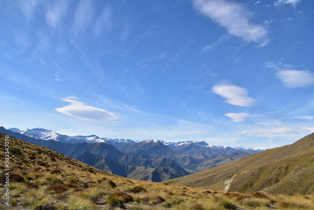 The view of mountains in Queenstown, New Zealand The view of mountains in Queenstown, New Zealand