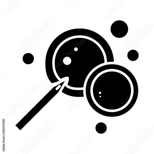 in vitro fertilization icon, silhouette style