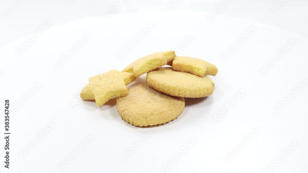 baked butter cookies form stars and hearts baked butter cookies form stars and hearts