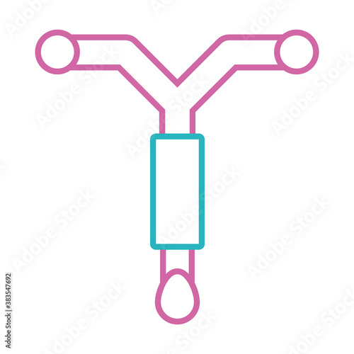 IUD, intrauterine device icon, line style