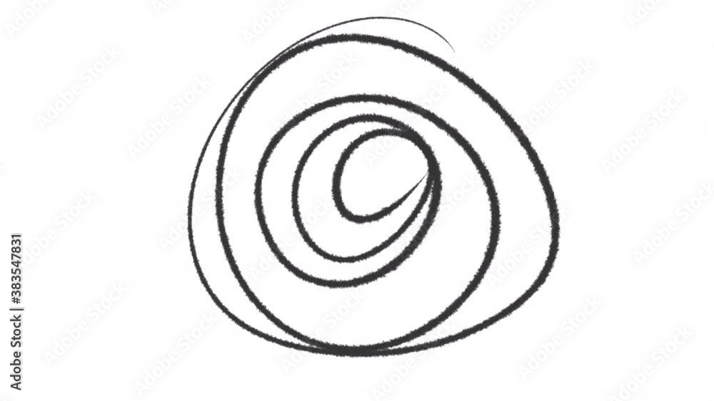 Hand drawn ink scribble circle animation with alpha channel, motion graphics. Hand drawn ink scribble circle animation with alpha channel, motion graphics.