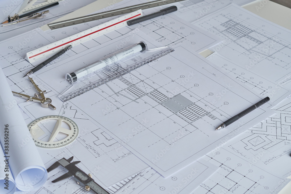Architect engineer contractor design working drawing sketch plan blueprint and making architectural construction house building in architect studio. Architect engineer contractor design working drawing sketch plan blueprint and making architectural construction house building in architect studio.