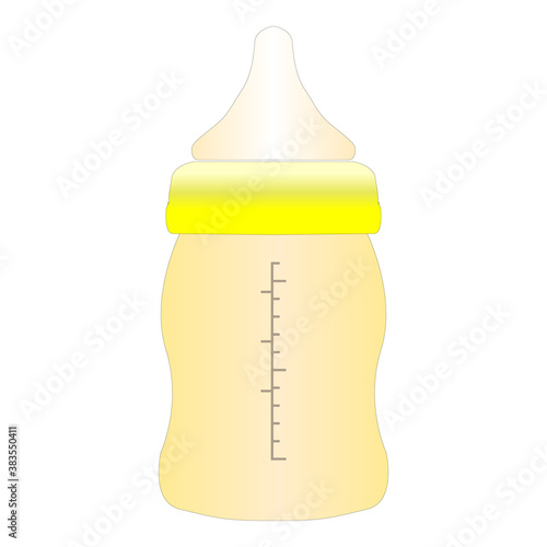 Baby feed bottle, milk feeding vector. eps10