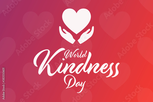 World Kindness Day. November 13. Holiday concept. Template for background, banner, card, poster with text inscription. Vector EPS10 illustration.